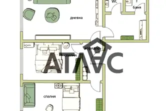 Тристаен апартамент в Пловдив, Христо Смирненски