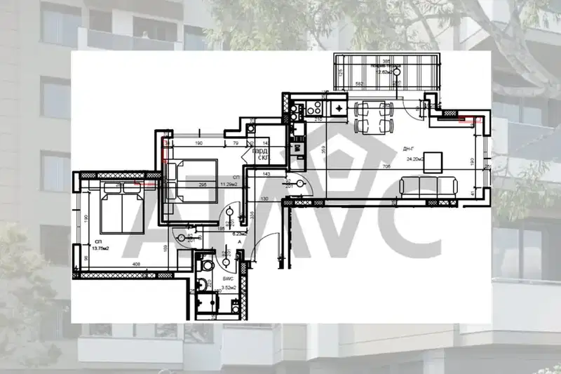 3-bedroom apartment in Plovdiv, Hristo Smirnenski