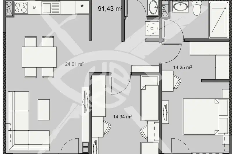 3-bedroom apartment in Burgas, Izgrev