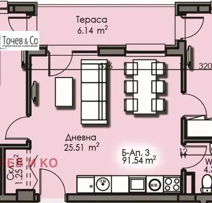 Снимка 3 — Тристаен апартамент в Бургас, Изгрев
