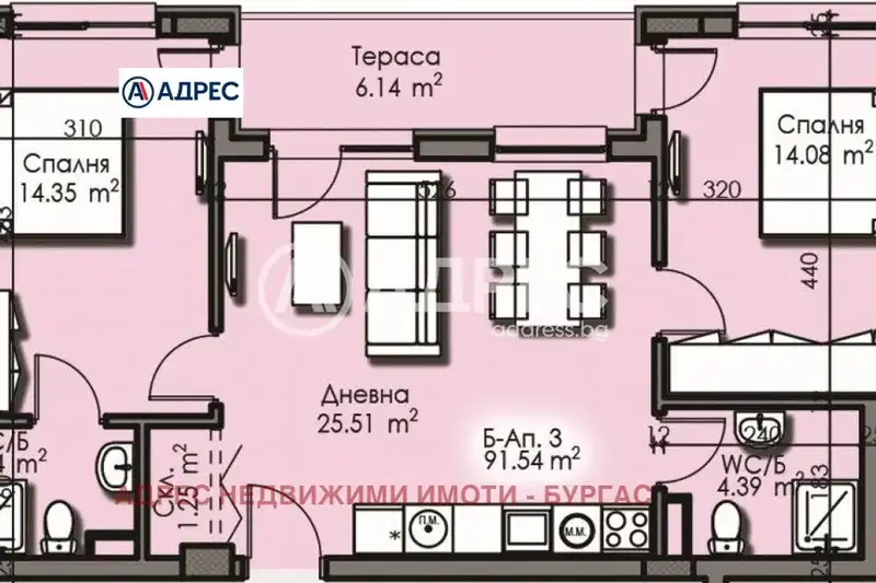 3-bedroom apartment in Burgas, Izgrev