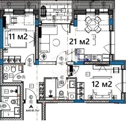 Снимка 2 — Тристаен апартамент във Варна, Изгрев