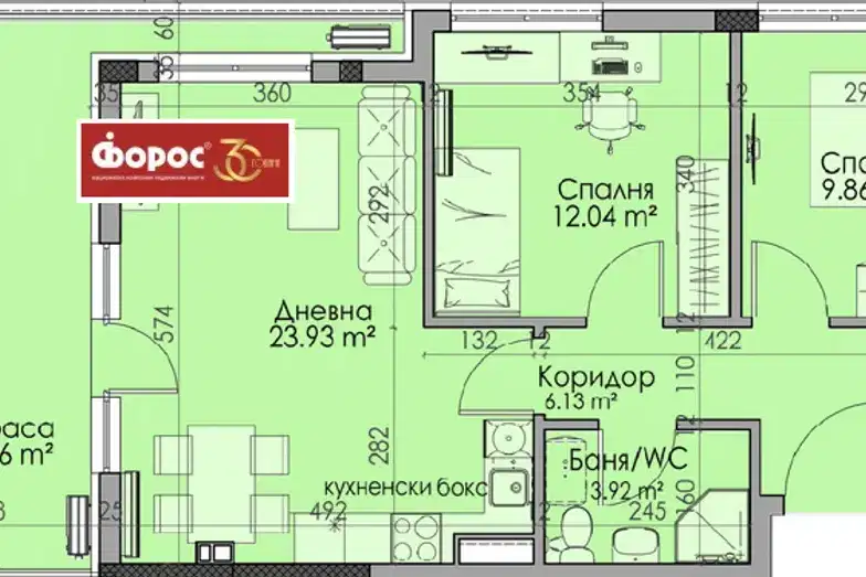 Тристаен апартамент в Бургас, Изгрев