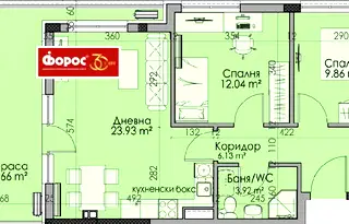 Тристаен апартамент в Бургас, Изгрев