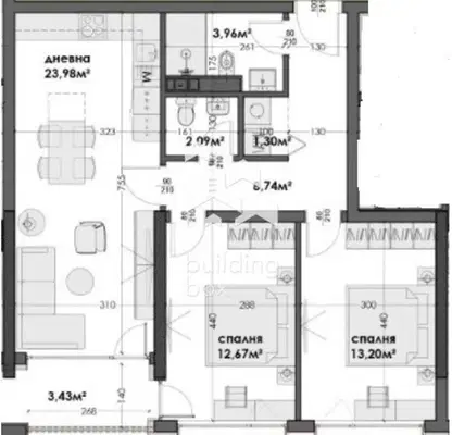 Снимка 2 — Тристаен апартамент във Варна, Изгрев