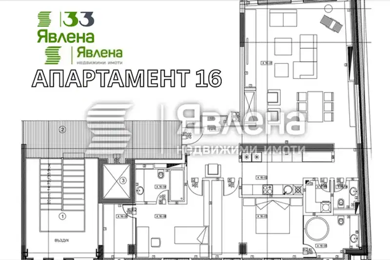 Тристаен апартамент 201 кв.м. в Изток с луксозно строителство