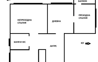 Тристаен апартамент в София, Изток