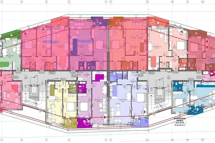 Three-room apartment with two loggias in Iztok district, Pernik