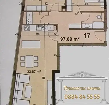 Снимка 4 — Тристаен апартамент в Стара Загора, Железник - център