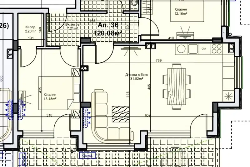 3-bedroom apartment in Stara Zagora, Jeleznik - Centyr