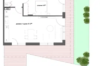 Тристаен апартамент в Стара Загора, Железник - изток