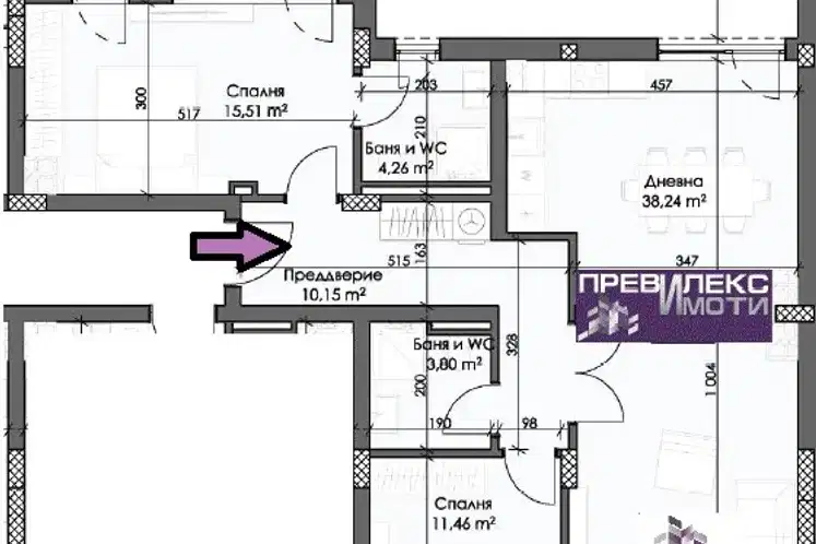 3-bedroom apartment in Plovdiv, Kamenica 2