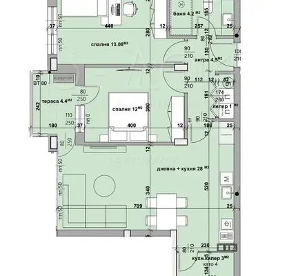 Снимка 2 — Тристаен апартамент в Стара Загора, Казански