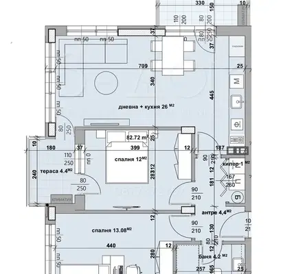 Снимка 2 — Тристаен апартамент в Стара Загора, Казански
