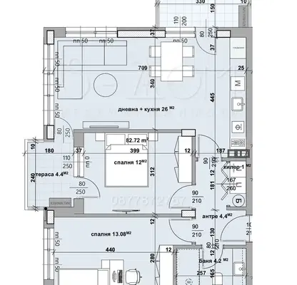 Снимка 2 — Тристаен апартамент в Стара Загора, Казански