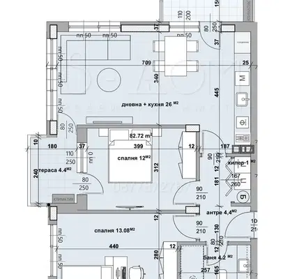 Снимка 2 — Тристаен апартамент в Стара Загора, Казански