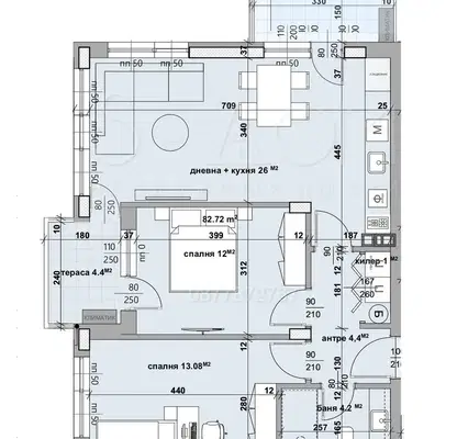 Снимка 2 — Тристаен апартамент в Стара Загора, Казански