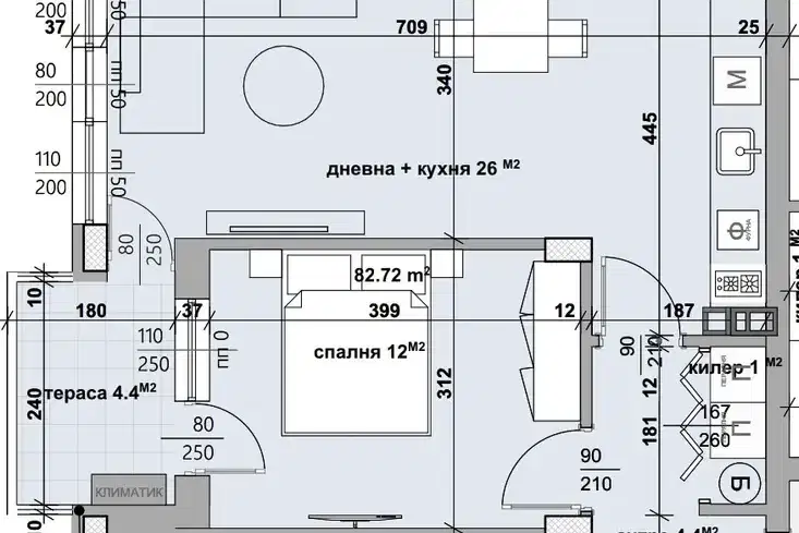 3-bedroom apartment in Stara Zagora, Kazanski