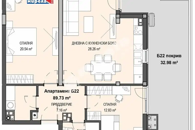 3-bedroom apartment in Sofiya, Krystova Vada