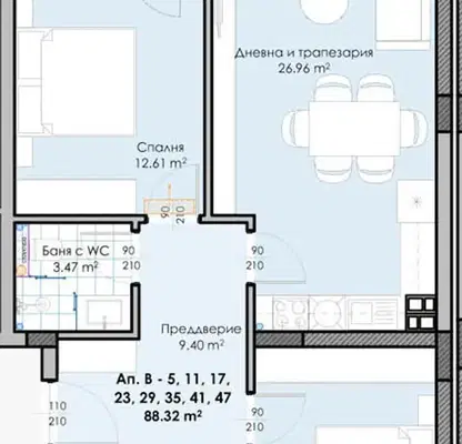 Снимка 2 — Тристаен апартамент в Пловдив, Кършияка