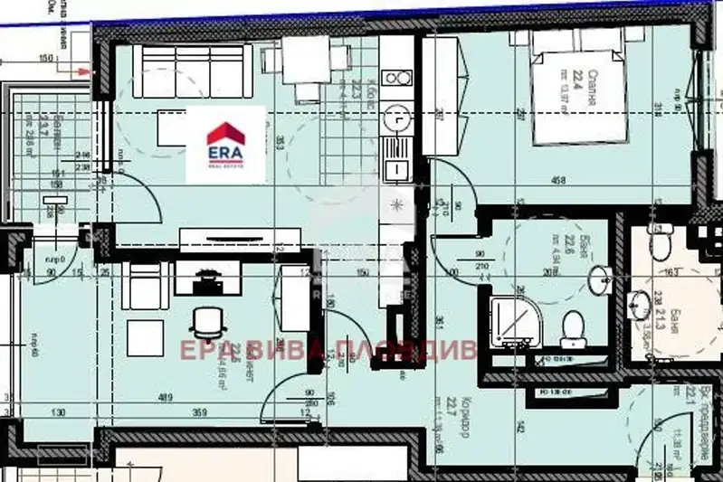 3-bedroom apartment in Plovdiv, Kyrshiyaka
