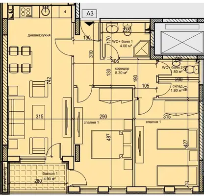 Photo 4 — 3-bedroom apartment in Plovdiv, Kyrshiyaka
