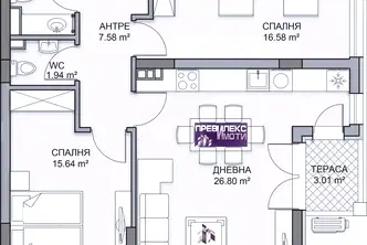 Тристаен апартамент в Пловдив, Кършияка