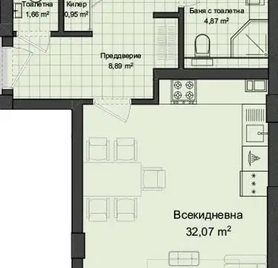 Снимка 3 — Тристаен апартамент в Пловдив, Кършияка