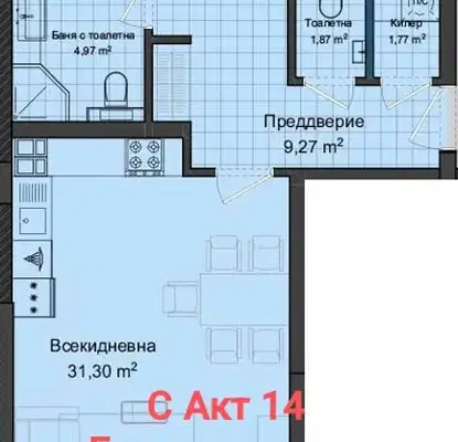 Снимка 2 — Тристаен апартамент в Пловдив, Кършияка