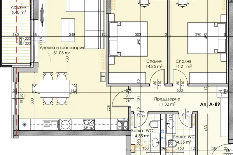 3-bedroom apartment in Plovdiv, Kyrshiyaka
