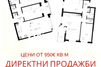 Тристаен апартамент с две спални в нова сграда в Кършияка, Пловдив