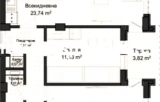 Тристаен апартамент в Пловдив, Кършияка