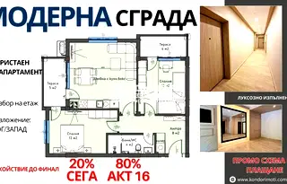 Тристаен апартамент в Пловдив, Кършияка