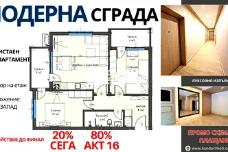 Тристаен апартамент в Пловдив, Кършияка