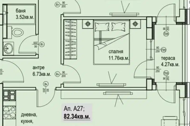 3-bedroom apartment in Plovdiv, Kyrshiyaka