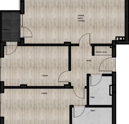Снимка 3 — Тристаен апартамент в Пловдив, Кючук Париж