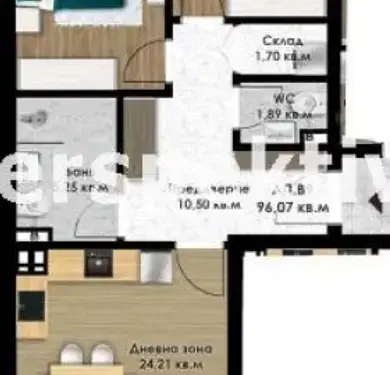Снимка 4 — Тристаен апартамент в Пловдив, Кючук Париж