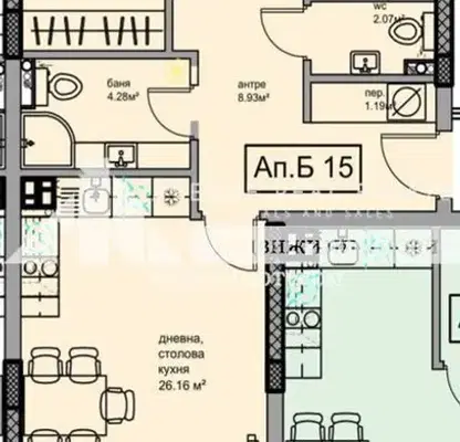 Снимка 2 — Тристаен апартамент в Пловдив, Кючук Париж
