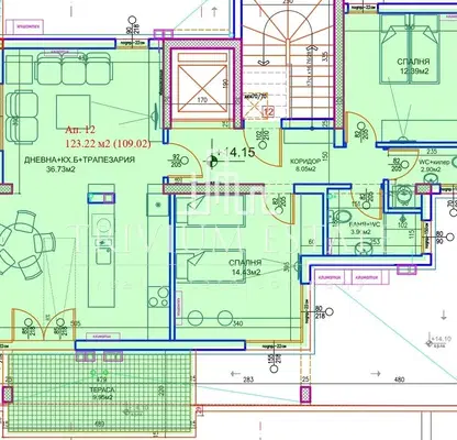 Снимка 2 — Тристаен апартамент в Пловдив, Кючук Париж