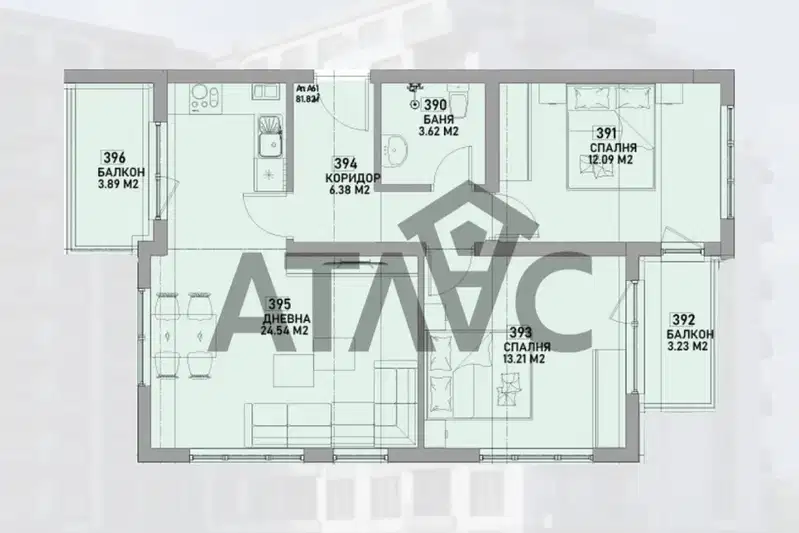 3-bedroom apartment in Plovdiv, Kyuchuk Parij