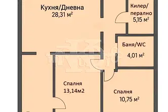 Тристаен апартамент с югозападно изложение в Левски 2, Варна