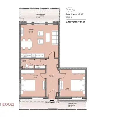 Снимка 4 — Тристаен апартамент в София, Левски Г