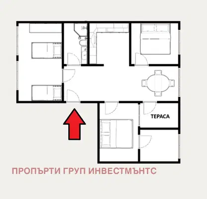 Снимка 5 — Тристаен апартамент в София, Левски Г
