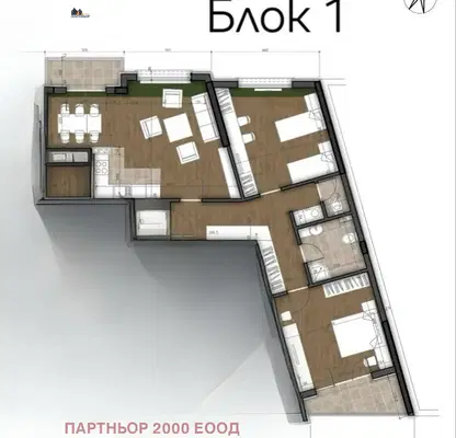 Снимка 3 — Тристаен апартамент в София, Левски В