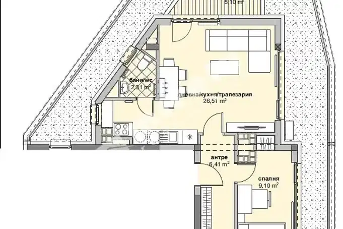 3-bedroom apartment in Sofiya, Lyulin 6