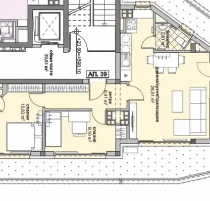 Снимка 5 — Тристаен апартамент в Люлин 6 с тераса и паркинг