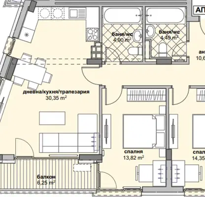 Photo 4 — 3-bedroom apartment in Sofiya, Lyulin 7