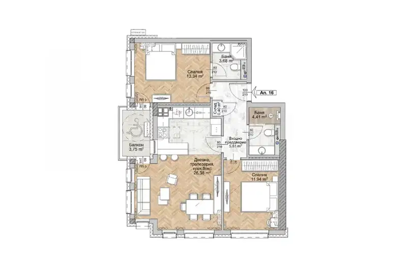 3-bedroom apartment in Sofiya, Lyulin 8