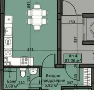 Снимка 2 — Тристаен апартамент в София, Люлин 9
