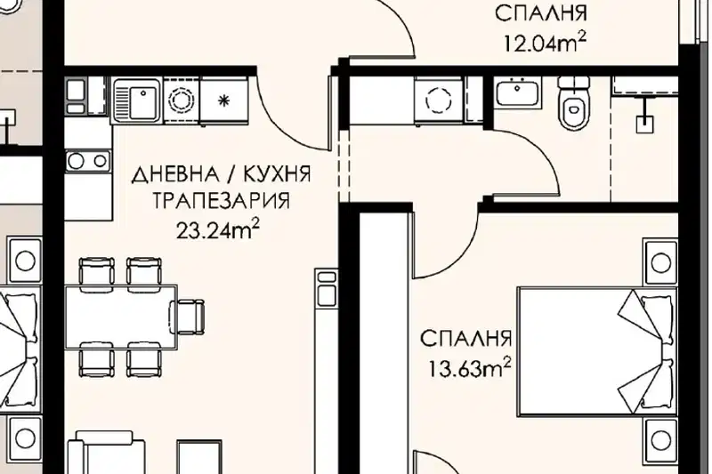 3-bedroom apartment in Sofia, Lyulin 9